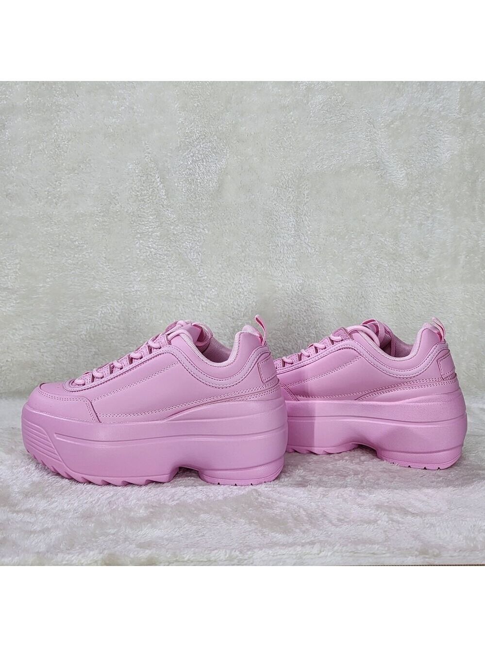 NIB Ultra Cush Baby Light Pink Platform Sneakers - Picture 6 of 7